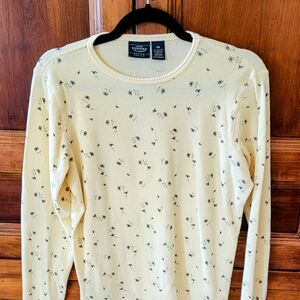Yellow Floral Long Sleeve Top